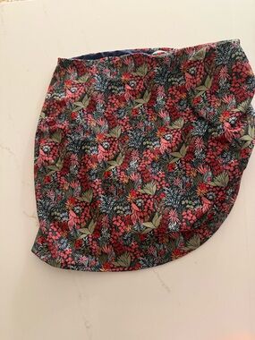 Hermoza Red and Green Floral Swim Coverup Skirt
